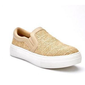 Bailey Natural Slip On Tan Straw Sneakers Preppy Women's 8